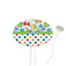 Dinosaur Print & Dots Oval Plastic Stir Sticks (Personalized)