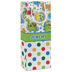 Dinosaur Print & Dots Wine Gift Bags - Matte (Personalized)