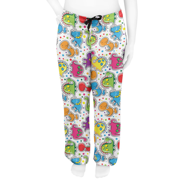 Dinosaur Print & Dots Women's Pj on model - Front