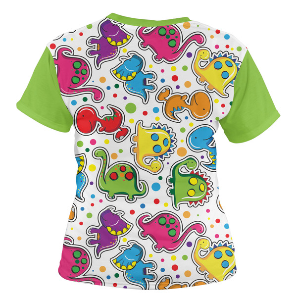 Dinosaur Print & Dots Women's T-shirt Back