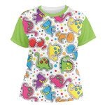 Dinosaur Print & Dots Women's Crew T-Shirt - 2X Large