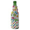 Dinosaur Print & Dots Zipper Bottle Cooler - ANGLE (bottle)