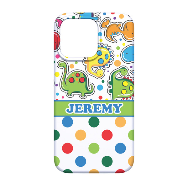 Dinosaur Print & Dots iPhone 13 Case - Back
