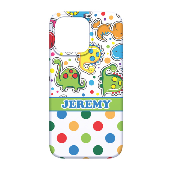 Dinosaur Print & Dots iPhone 13 Pro Case - Back