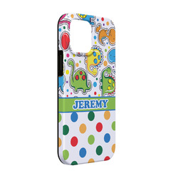 Dinosaur Print & Dots iPhone Case - Rubber Lined - iPhone 13 (Personalized)