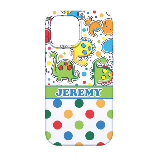 Dinosaur Print & Dots iPhone 13 Tough Case - Back