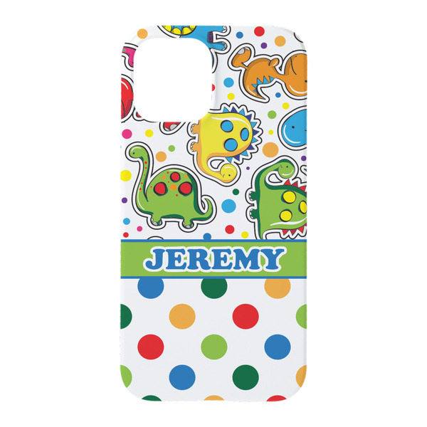 Dinosaur Print & Dots iPhone 15 Case - Back