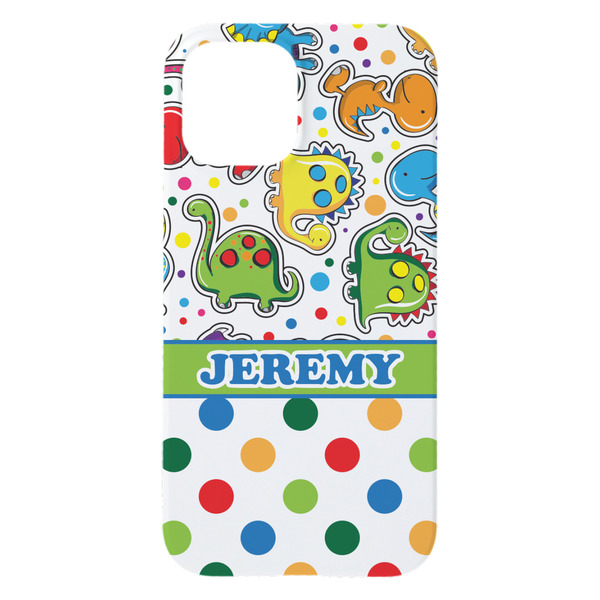 Dinosaur Print & Dots iPhone 15 Pro Max Case - Back