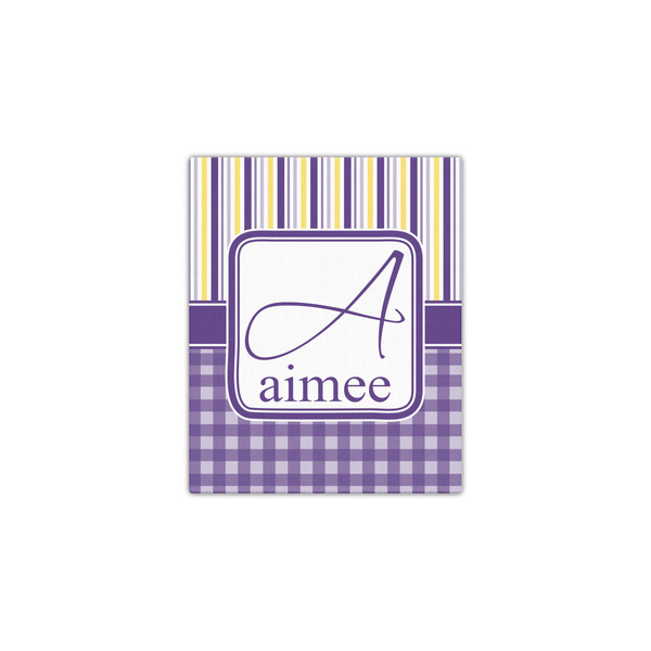 Purple Gingham & Stripe 11x14 - Canvas Print - Front View