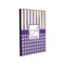 Purple Gingham & Stripe 11x14 Wood Print - Angle View