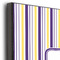 Purple Gingham & Stripe 11x14 Wood Print - Closeup