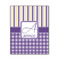 Purple Gingham & Stripe Wood Print - 11x14 (Personalized)