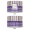 Purple Gingham & Stripe 12" Drum Lampshade - APPROVAL (Poly Film)