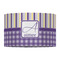 Purple Gingham & Stripe 12" Drum Lampshade - FRONT (Fabric)