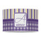 Purple Gingham & Stripe 12" Drum Lampshade - FRONT (Poly Film)