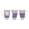 Purple Gingham & Stripe 12 Oz Latte Mug - Approval
