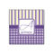 Purple Gingham & Stripe Wood Print - 12x12 (Personalized)