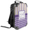 Purple Gingham & Stripe 13" Hard Shell Backpacks - ANGLE VIEW