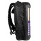 Purple Gingham & Stripe 13" Hard Shell Backpacks - Side View