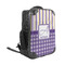 Purple Gingham & Stripe 15" Backpack - ANGLE VIEW