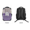 Purple Gingham & Stripe 15" Backpack - APPROVAL