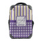 Purple Gingham & Stripe 15" Backpack - FRONT