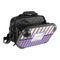 Purple Gingham & Stripe 15" Hard Shell Briefcase - Open
