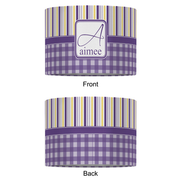 Purple Gingham & Stripe 16" Drum Lampshade - APPROVAL (Fabric)