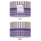 Purple Gingham & Stripe 16" Drum Lampshade - APPROVAL (Poly Film)