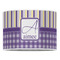 Purple Gingham & Stripe 16" Drum Lampshade - FRONT (Poly Film)