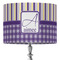 Purple Gingham & Stripe 16" Drum Lamp Shade - Fabric (Personalized)