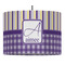 Purple Gingham & Stripe 16" Drum Lampshade - PENDANT (Fabric)