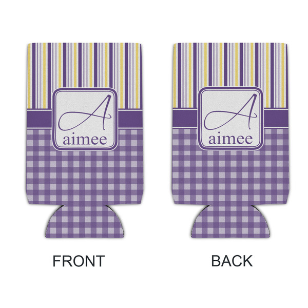Purple Gingham & Stripe 16oz Can Sleeve - APPROVAL