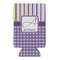 Purple Gingham & Stripe 16oz Can Sleeve - FRONT (flat)