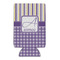 Purple Gingham & Stripe Can Cooler (Personalized)