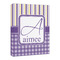 Purple Gingham & Stripe Canvas Print - 16x20 (Personalized)