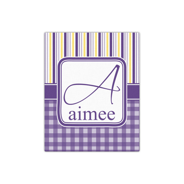 Purple Gingham & Stripe 16x20 - Canvas Print - Front View