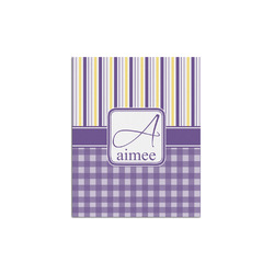 Purple Gingham & Stripe Poster - Multiple Sizes (Personalized)