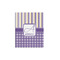 Purple Gingham & Stripe 16x20 - Matte Poster - Front View