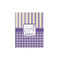 Purple Gingham & Stripe Poster - Multiple Sizes (Personalized)