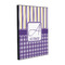 Purple Gingham & Stripe 16x20 Wood Print - Angle View