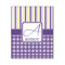 Purple Gingham & Stripe Wood Print - 16x20 (Personalized)