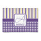 Purple Gingham & Stripe 2'x3' Indoor Area Rugs - Main