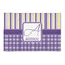 Purple Gingham & Stripe 2' x 3' Indoor Area Rug (Personalized)