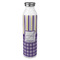 Purple Gingham & Stripe 20oz Water Bottles - Full Print - Front/Main