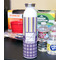 Purple Gingham & Stripe 20oz Water Bottles - Full Print - In Context