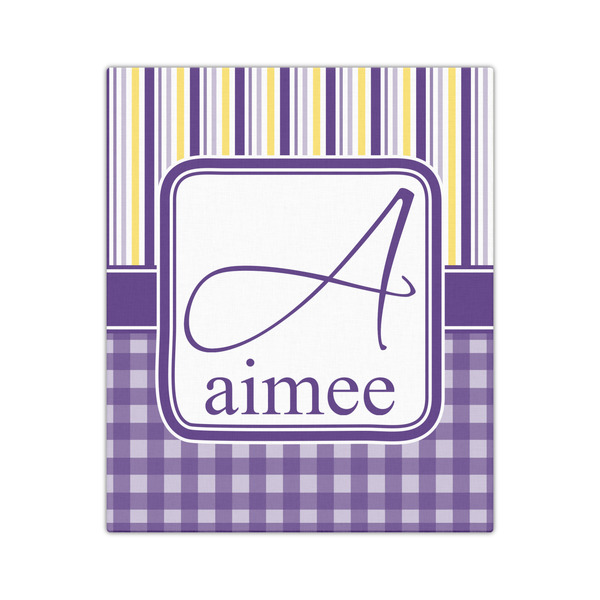 Purple Gingham & Stripe 20x24 - Canvas Print - Front View
