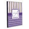 Purple Gingham & Stripe 20x24 Wood Print - Angle View