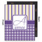 Purple Gingham & Stripe 20x24 Wood Print - Front & Back View