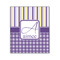 Purple Gingham & Stripe Wood Print - 20x24 (Personalized)